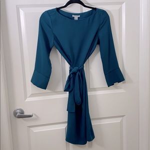 H&M Silky Teal Tunic Dress